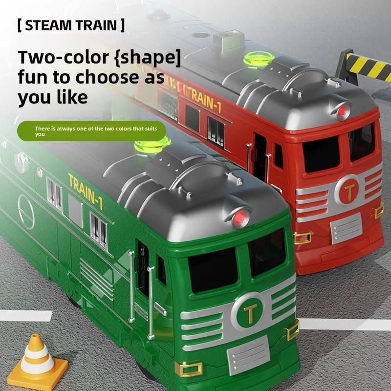 Simulated Retro Train Model Children Toy With Spray And Lighting Functions For Play And Learning