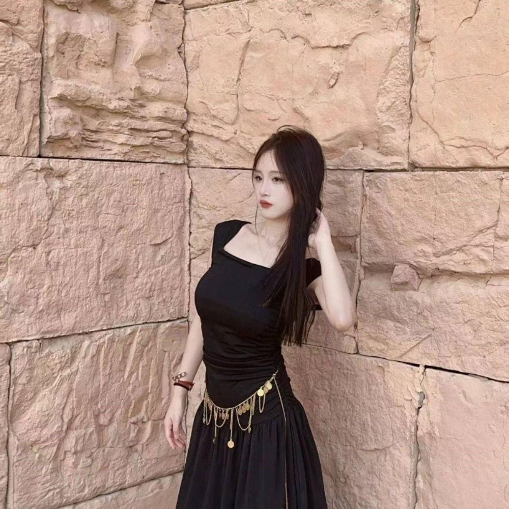 Belt Tassel Waist Chain Coin Pendant Belly Dance Body Chain Vintage Metal Body Chain  Girls