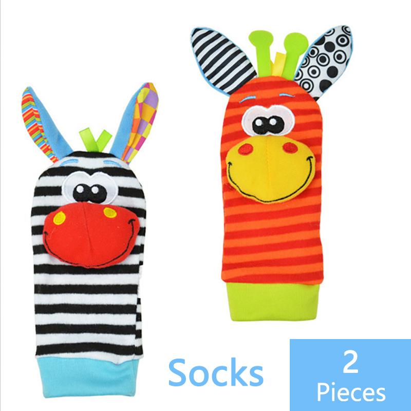 VIP Links Sozzy Baby Socks Wrist Rattle And Foot Socks 0~3 Months Cartoon Newborn Children Gift For Girl/Boy Kids Baby Socks