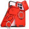 Magnetic Metal Ring Stand Armor Case For Xiaomi 17T Global Slide Push Window Lens Protection TPU Frame Hard Plastic Phone Cover