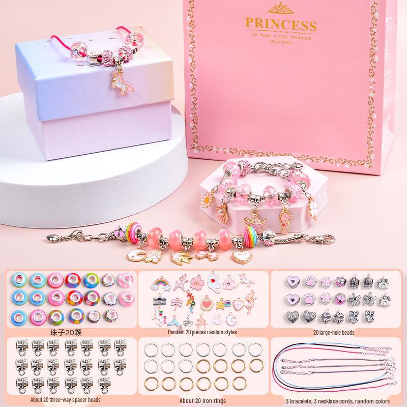 Children s Gift: DIY Handmade Bracelet Kit for Girls - Jewelry Beading Set