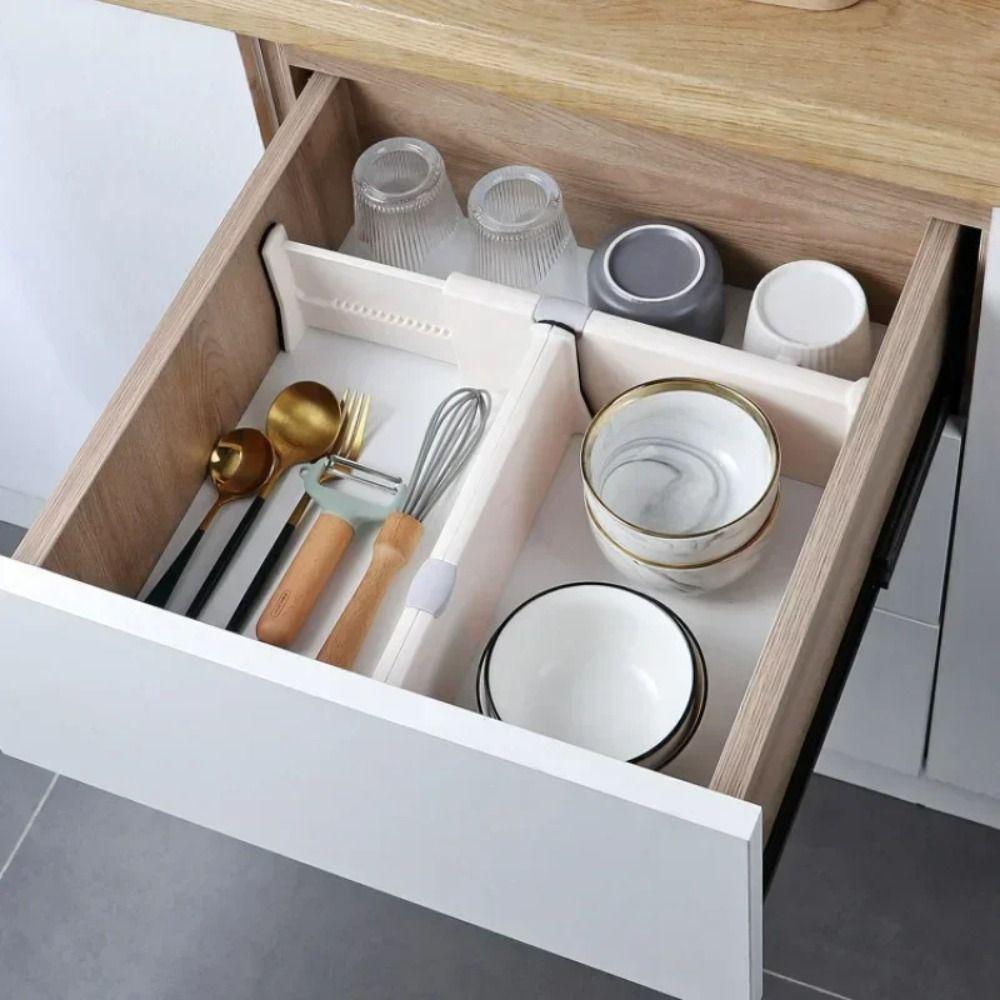 Adjustable Drawer Organizer ABS Wardrobe Separator Underwear Storage Divider  Kitchen