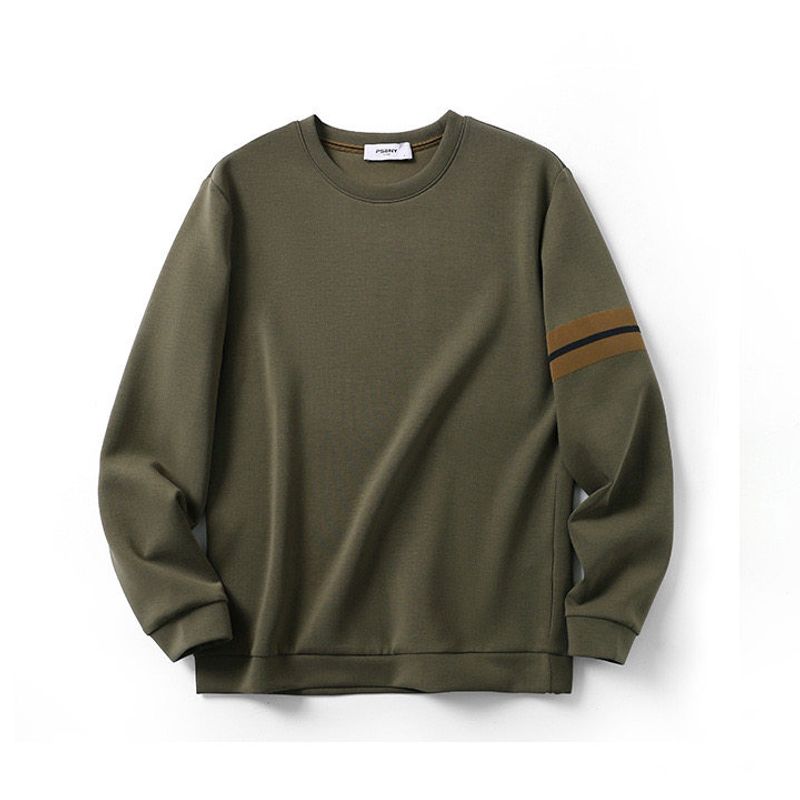 Accessible Luxury Air Cotton Sweatshirt Men 2024 New Spring and Autumn round Neck Pullover Export Men's Shoulder Casual Outwear