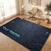 Abstract Personalized Theme Crystal Velvet Floor Rug Personalized Custom Name Text Warm Carpet Home Decoration
