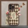 Camellia Doll Lanyard Suitable for Apple 16 Mobile Phone Case Iphone15PRO High-end Lambskin 14plus