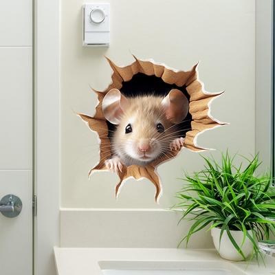 3D Mauseloch Wandaufkleber für Wohnzimmer- oder Schlafzimmerdekoration
