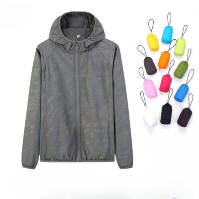 Sun Protection Clothing Summer Men's and Women's Storable Lightweight Breathable Jacket Outdoor Leisure Anti-ultraviolet Jacket