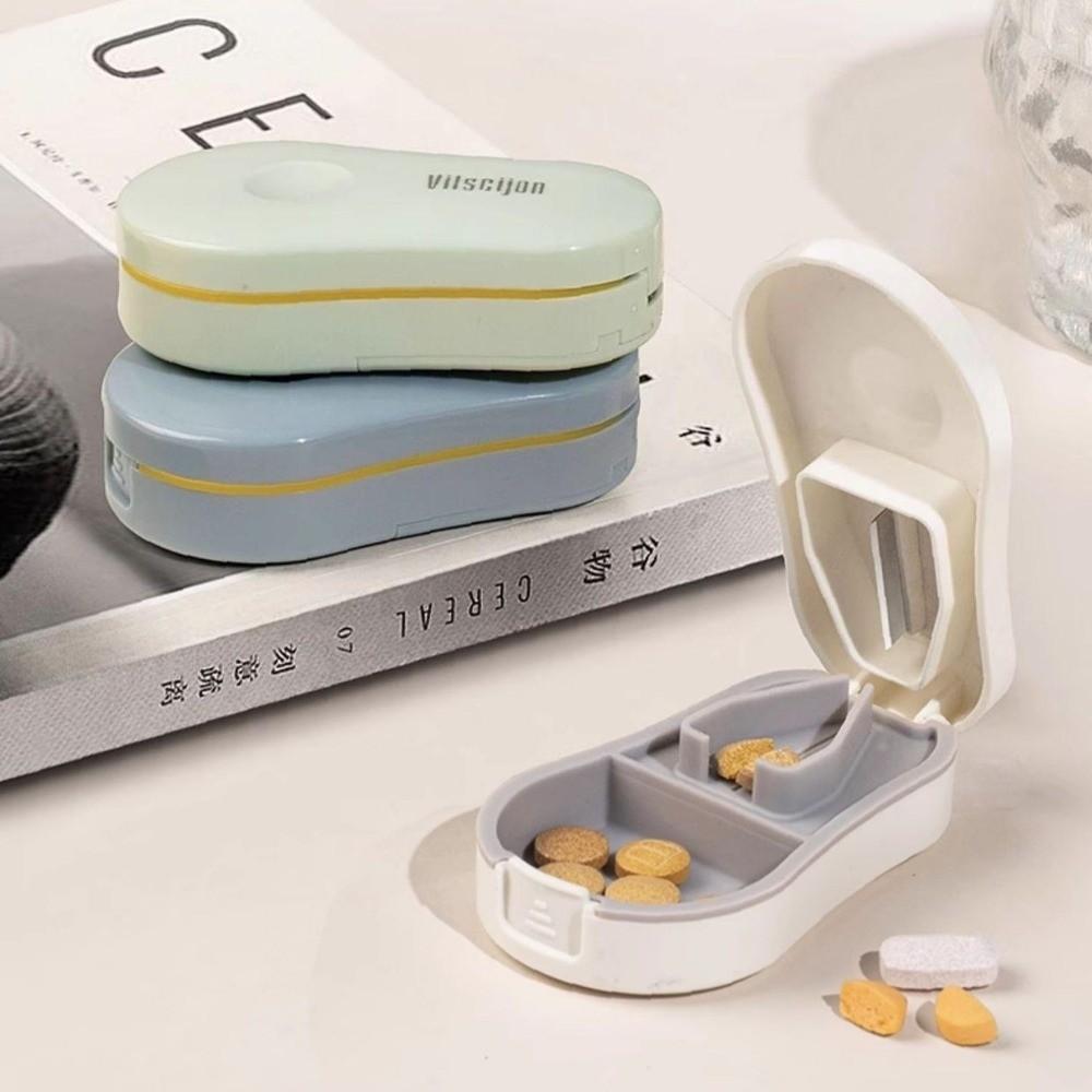 Invisible Storage Tablet Storage Box Plastic Pill Divider Case Portable Mini Pill Cutter  Daily Use