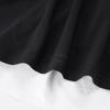 Women Black White Color Block Square Neck Bow Detail Puff Sleeve Slim Fit Casual Blouse