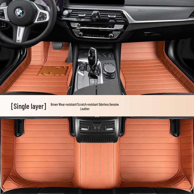 Full Coverage Genuine Leather Starry Sky Car Floor Mats - Double Layered for Thousands of Models