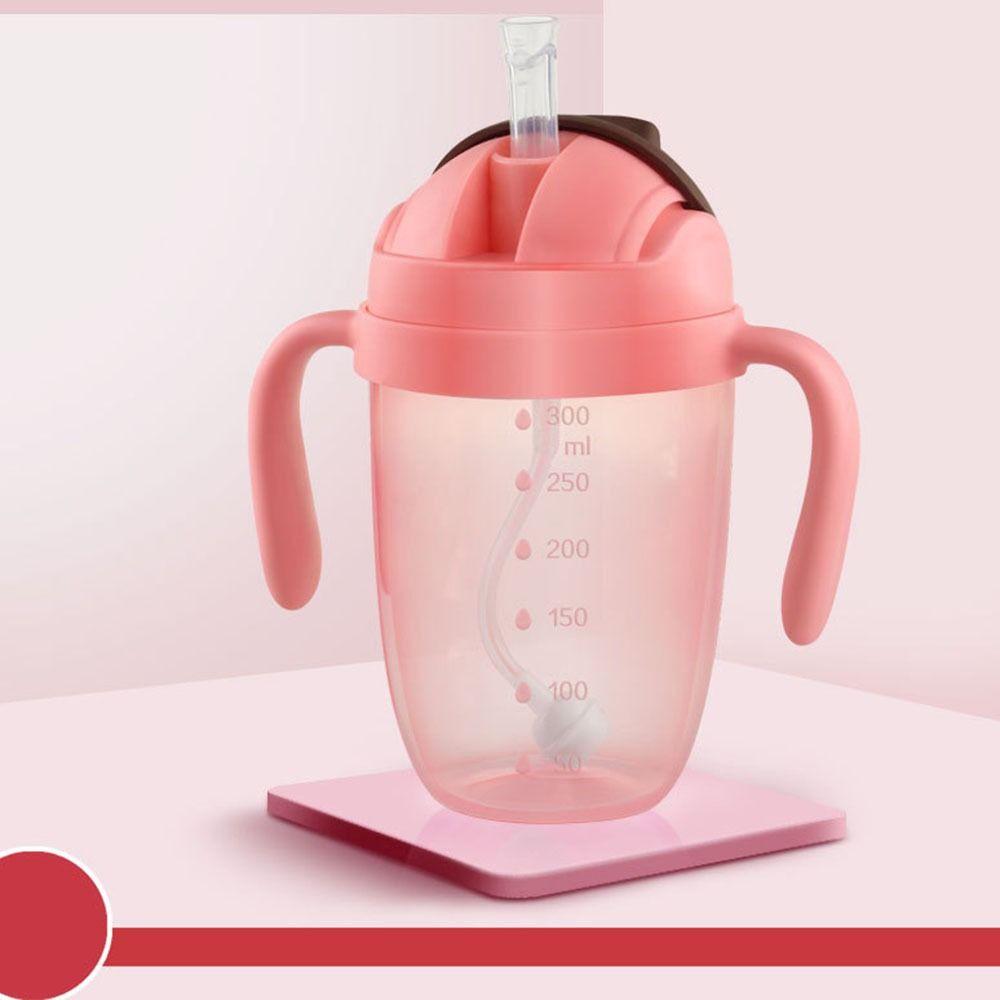 Flip Lid Children Learning Cup with Double Handle Baby Drinking Cup Kids Sippy Cups  Children