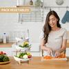 3-layer Fruit Blue, with Bamboo and Wood Racks,  Dish Decoration Baskets,  Pantry Organizers and Storage, Storage Shelves
