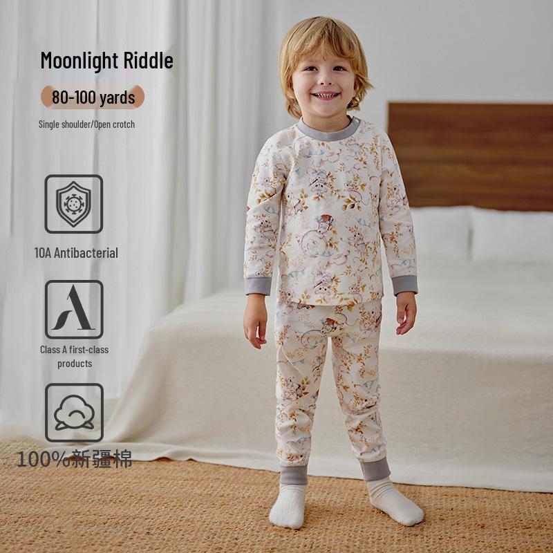 Oyun Barns 100% Bomull Höstunderkläder Set - Varmt och Klass A Kvalitet för Pojkar och Flickor