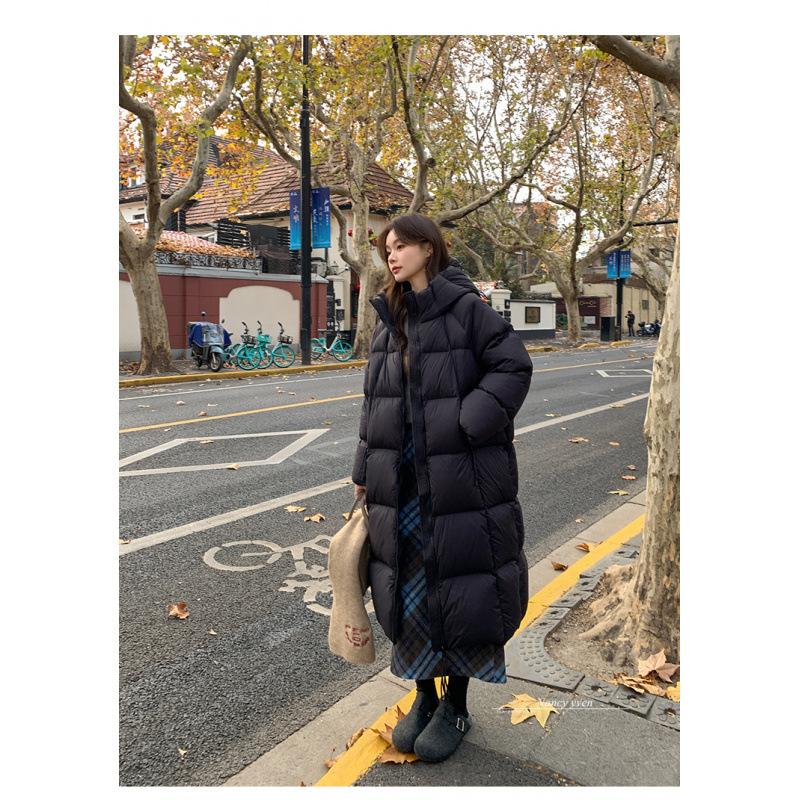 

Зимняя новая хлопковая одежда женская средней длины свободная утолщенная одежда-хлеб длинная куртка с хлопковой подкладкой до колена L