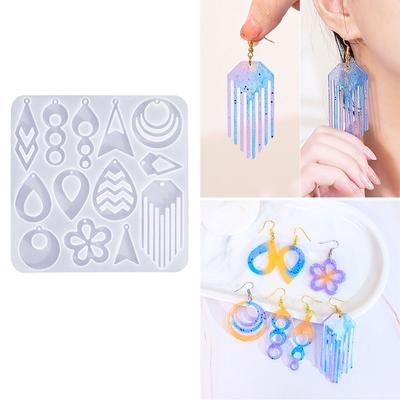 Geometrische Silikonform, ausgehöhlte Ohrringformen, Schmuckherstellungsformen, Silikonformen, perfektes Geschenk für Bastler