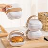 1Pieces Hamburger Container Lunch Box Reusable Sandwich Containers With Lid Portable Take Out Food Box Outdoor Tableware