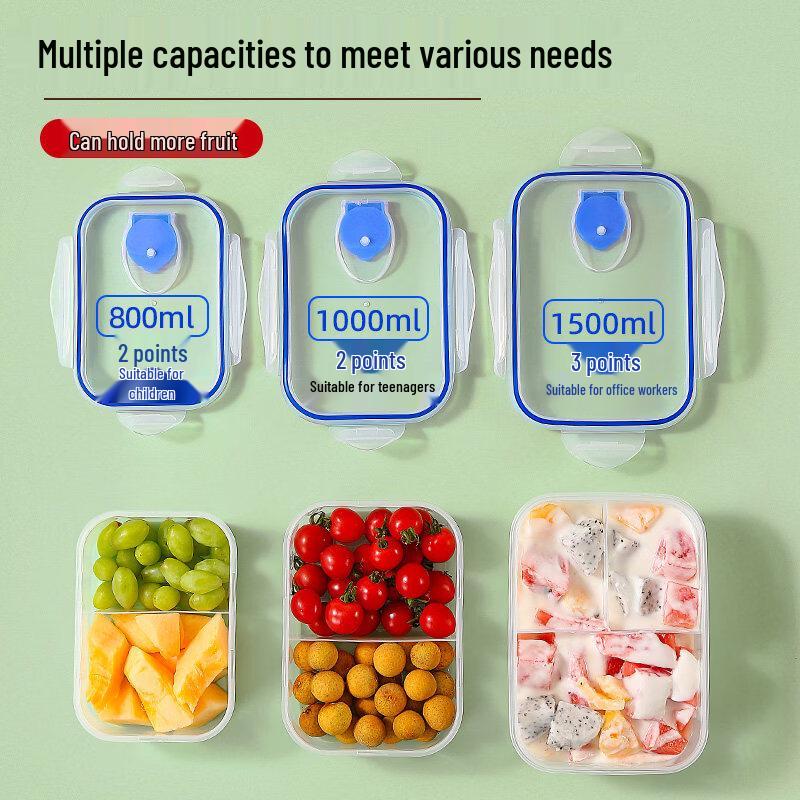 ZISIZ Cute Transparent Student Bento Box