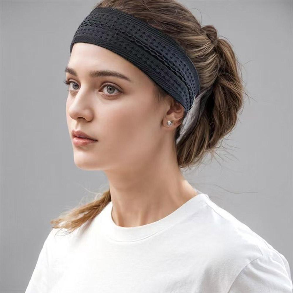 Fascia Sportiva Monocolore Semplice per Uomo Donna Base Antiscivolo Assorbi Umidità Allenamento Corsa Yoga Fascia per Capelli Fascia Elastica