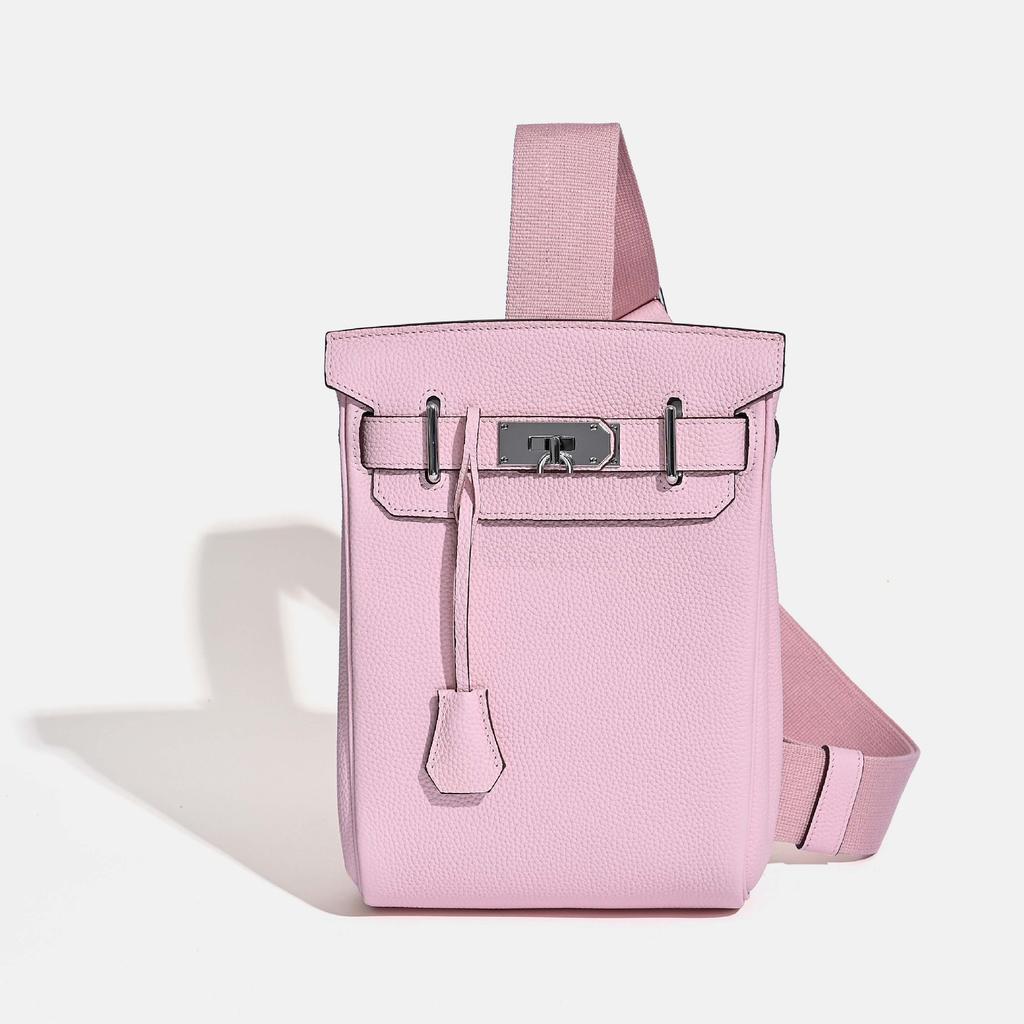 Nowa torba na pierś pierwsza warstwa skóra bydlęca wzór liczi unisex moda codzienna prosta torba na ramię listonoszka