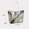 Elegant Marble Pattern Tote Bag Stylish Shoulder Bag for Daily Shopping Use