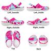 Women Men Printed EVA Garden Shoes Lightweight Breathable Slip On Clogs Beach Pool Bathroom Home Casual Slippers Outdoor Use