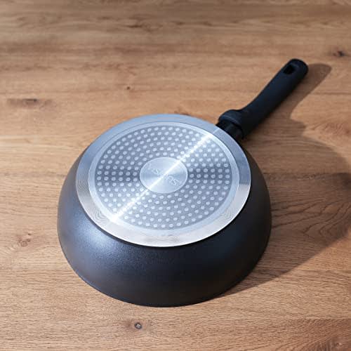 Visions Deep Frying Pan, 24cm, Induction Compatible, Black, Gold Coating, CP-1749