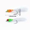 Carbon Fiber Fly Fishing Lures Realistic Hair Tail Lures With 3D Eyes & Sharply Hook For Basses Trouts & Saltwater Fish