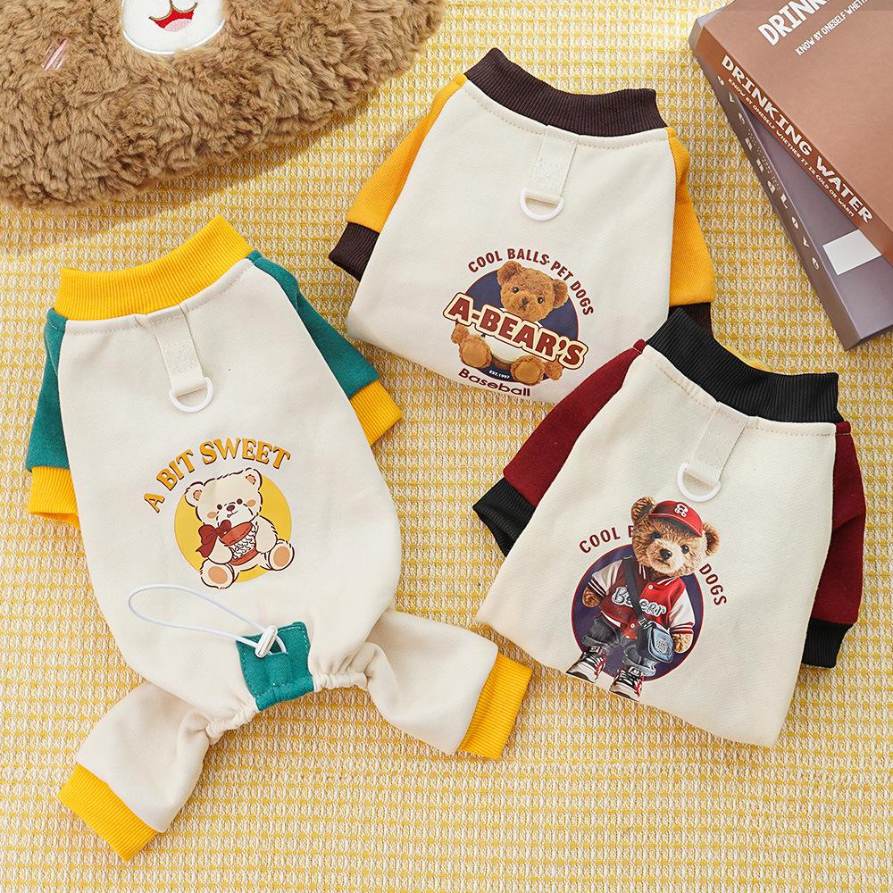 1Pcs Pet Quad Medium Big Dog Cat Clothes Cat Supplies Autumn and Winter Dog Sweater Fleece Labrador
