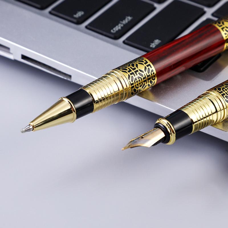 New! Classic Signature Pen Wood Grain Business Water-based Ballpoint Pen Metal Nib Writing 0.5mm Birthday