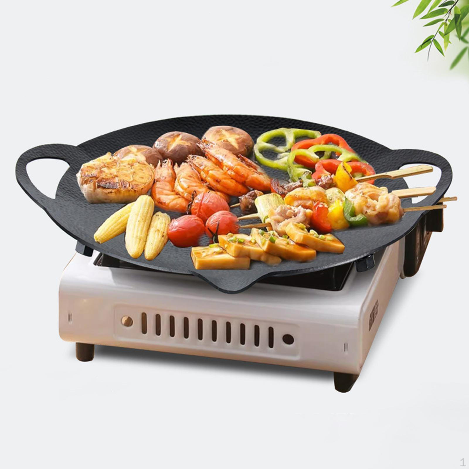 

Сковорода для гриля барбекю, аксессуары для гриля, круглая антипригарная пластина для барбекю для дома, кемпинга, помещения 36cm