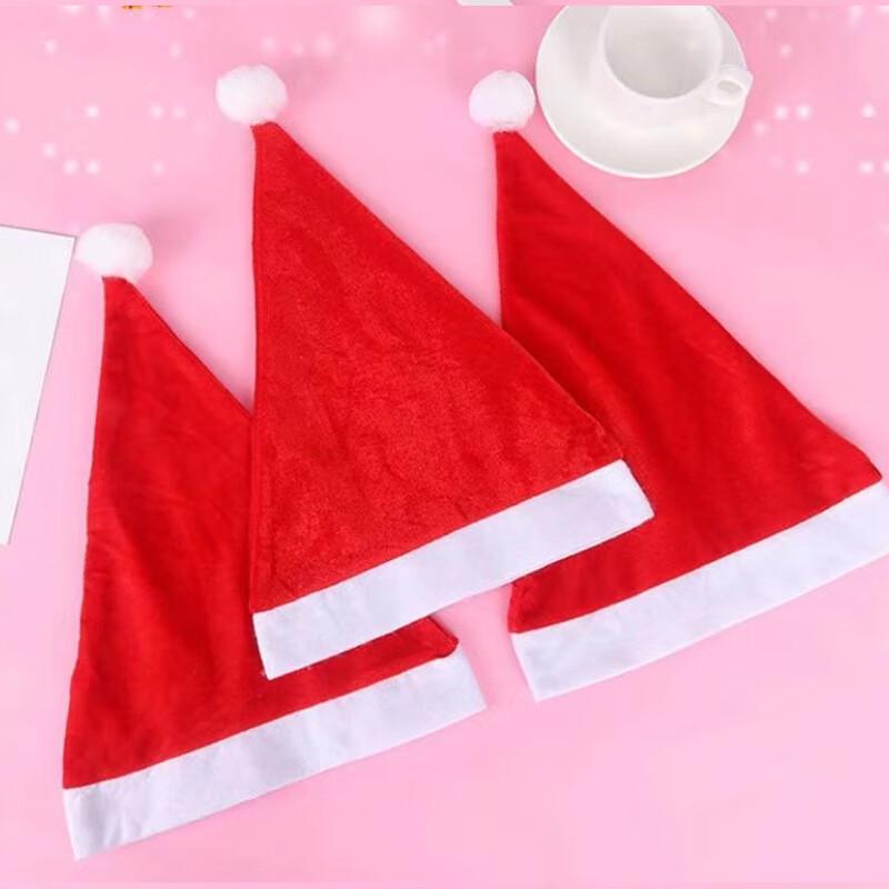 Adult Red Non-woven Christmas Hat