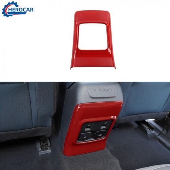 

ABS Rear Window Switch Panel Frame Cover Bezels Trim For Ford Bronco +Red