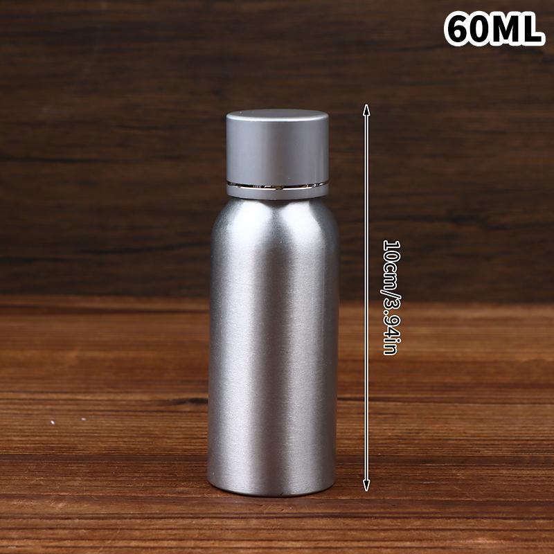 30/50/60/100/120/150/200/250Ml Aluminum Bottle With Lid Cosmetic Refillable Bottles Silver Lid Aluminum Container Travel Bottle