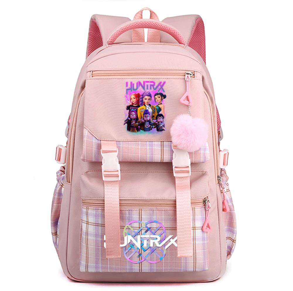 Cartoon Anime K-Pop Demon Hunters Printed Large Capacity Backpack for Teenger Student Bookbag Girl Boy Schoolbag Bookbag Women Waterproof Travel Bag
