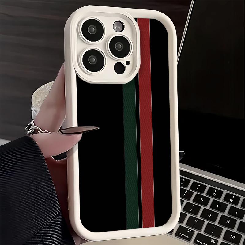 Phone Case for iPhone 17 Air 16E 15 16 Pro Max Luxury Sports Line Cool Stripe Cover 14 Plus 13 12 Mini Soft Shell Silicone Funda