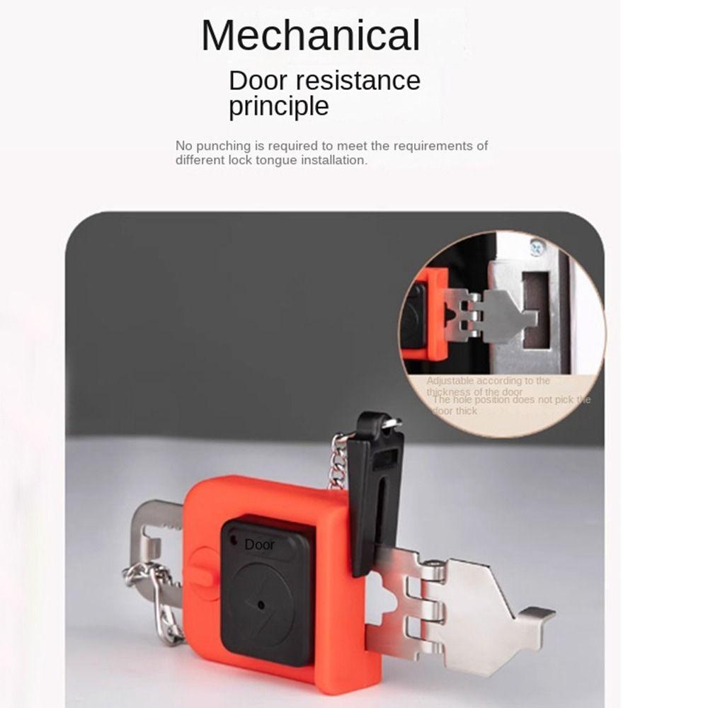 Adjustable Door Lock Alarm Anti-theft Burglar Alarm New Safety Home Latch  Traveling