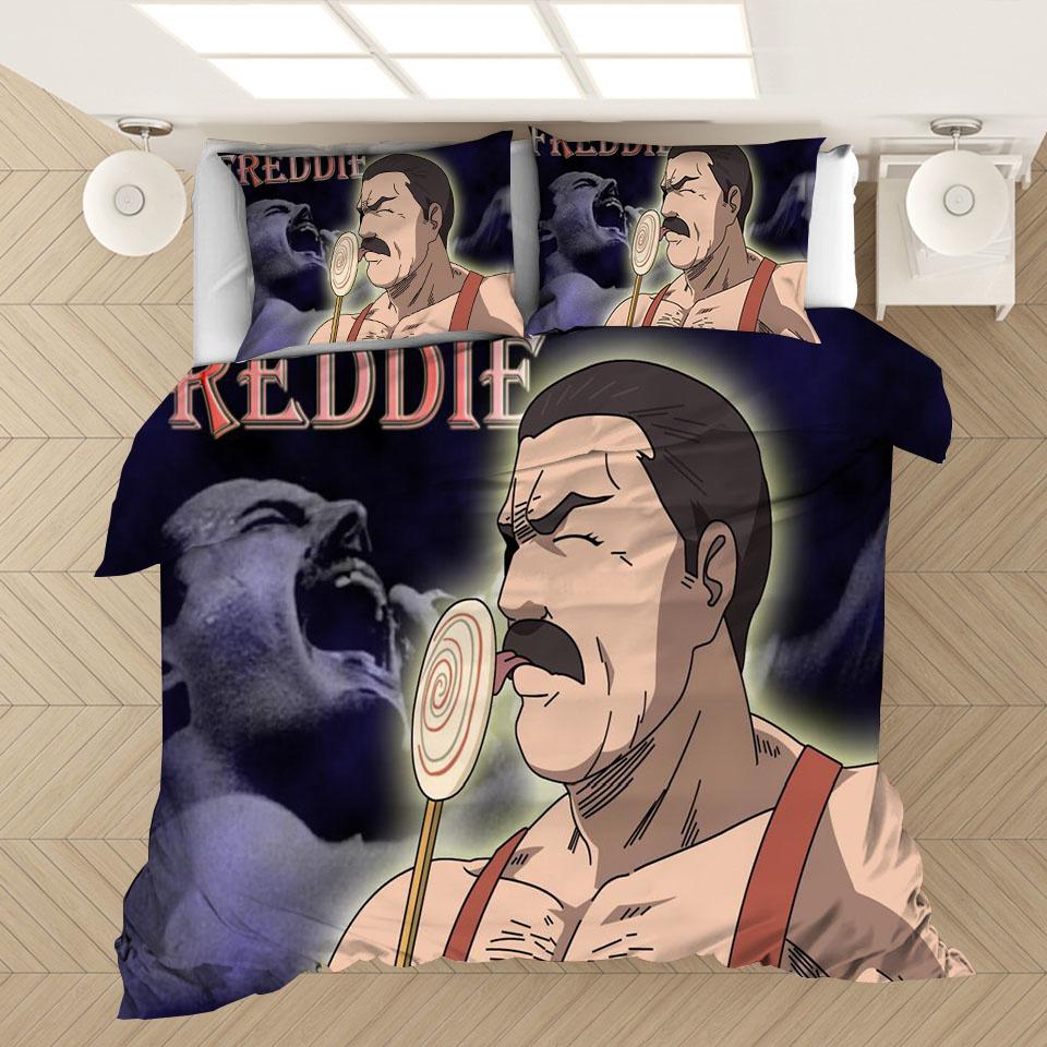 

Freddie Mercury 3D Printed Bedding Set Duvet Covers Pillowcases Comforter Bedding Set Bedclothes Bed Linen EU Single(135*200cm)3pcs