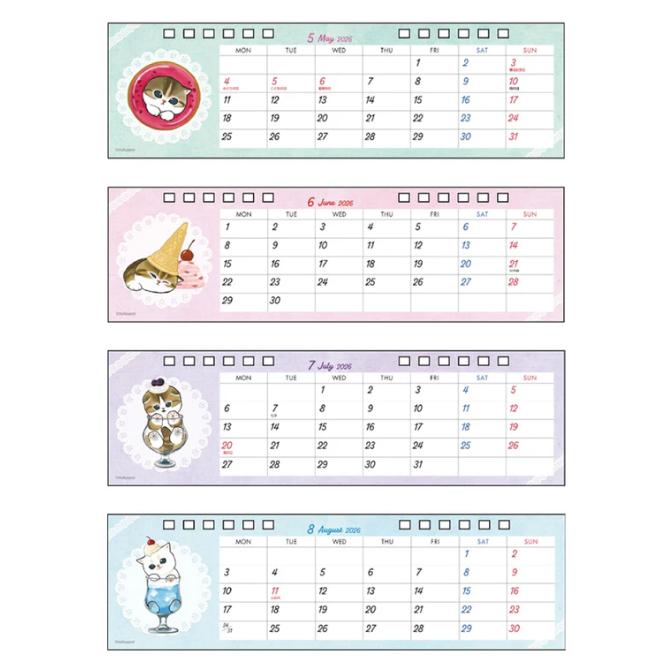 

mofusand Настольный тонкий календарь 2026 Япония НОВЫЙ