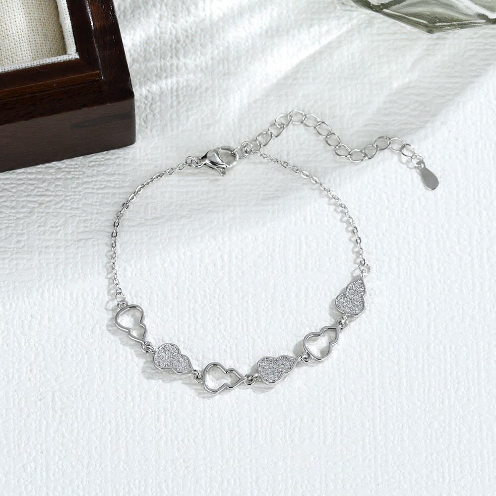 Hot-selling light luxury versatile CD bracelet Mori literary and artistic full diamond Seiko love bracelet