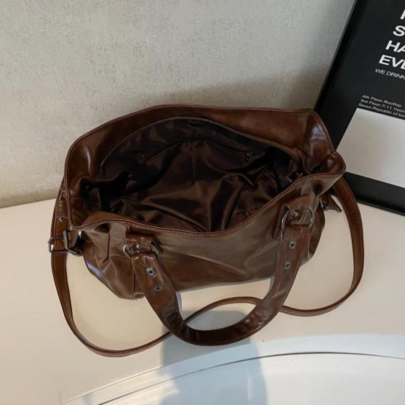 Fashionable Vintage Leather Handbag Large Capacity Shoulder Bag Fashion Shoulder Bag for Daily Commute Work Weekend Outings and Ladies' Holiday Gifts