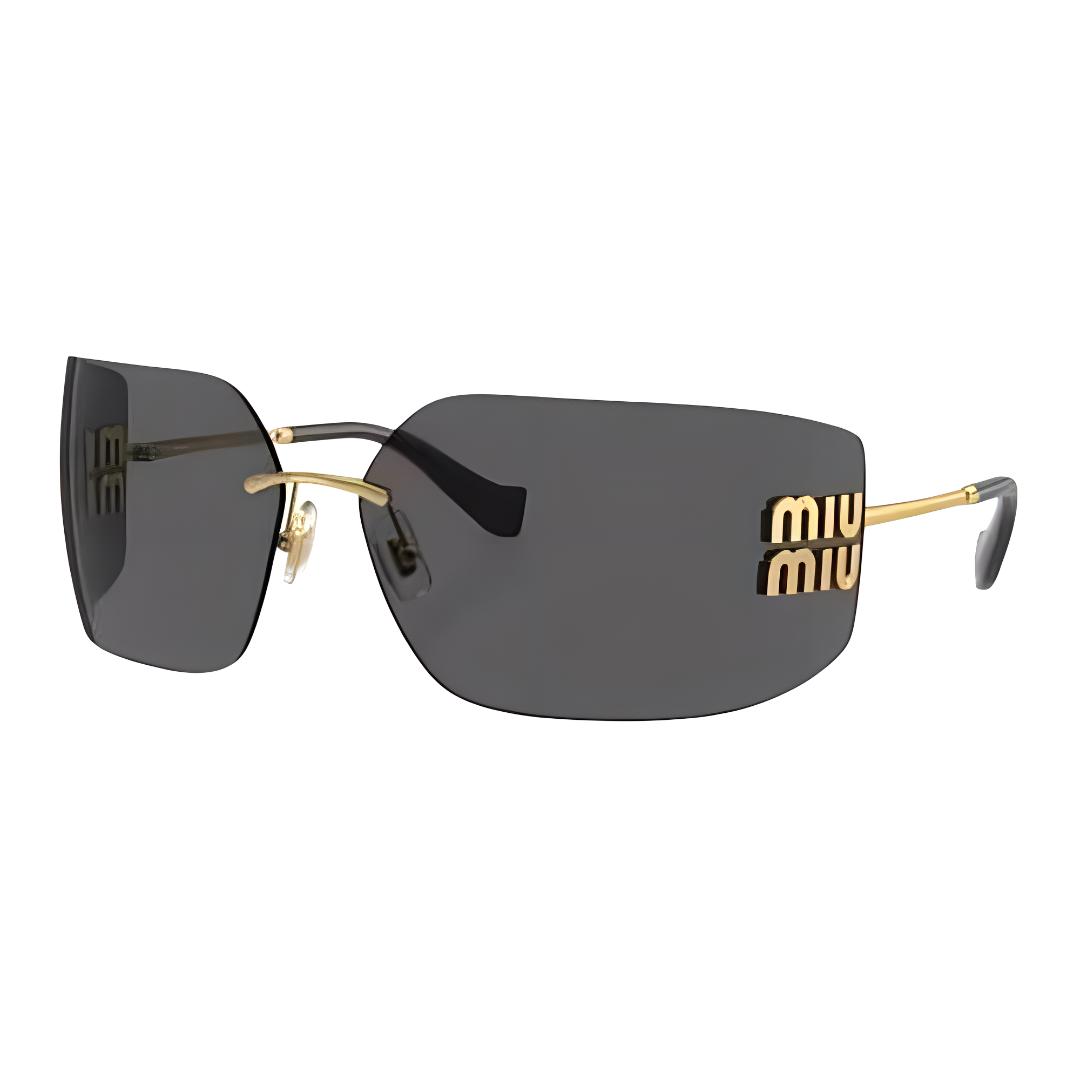 

Miu Miu Side Logo Irregular Shape Sunglasses Women sunglasses Gold MU54YS5AK5S0 Basic Packaging-Eyeglass Pouches+Box