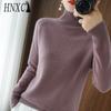 Stand-up Collar Sweater for Women's Autumn and Winter Thick Collection, Solid Color Pullover, Loose Knitted Long-sleeved Base