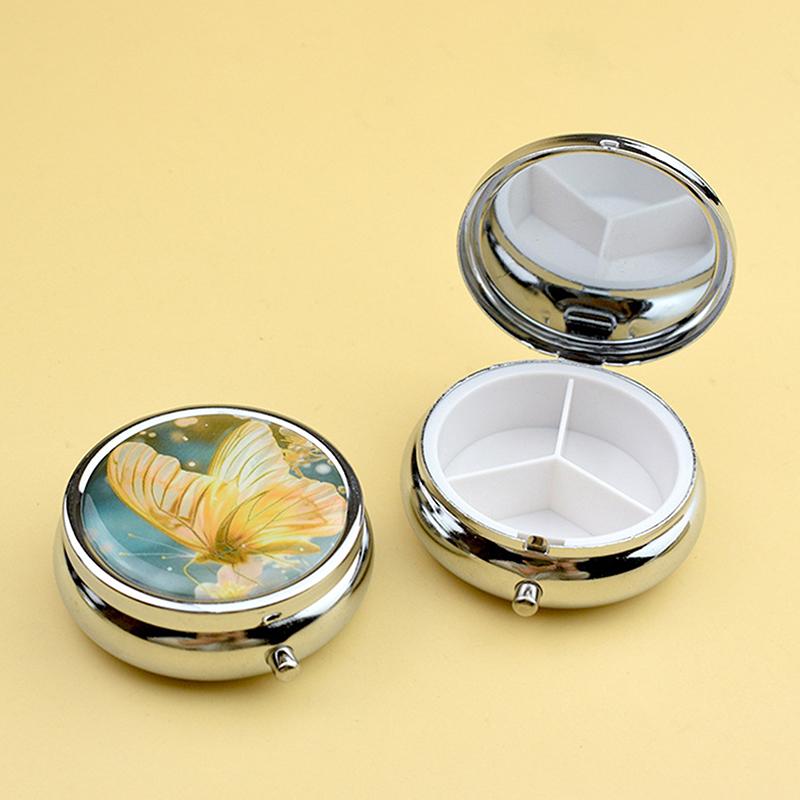 Metal Medicine Box Iris Pill Packaging Health Products Moisture Resistant Storage Case Personalized  Casket