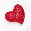 Elegante e Individualista, Diamante de Agua, Broche Rojo en Forma de Corazón, Oficina, Fiesta, Amigo, Vestido, Vestido y Accesorios