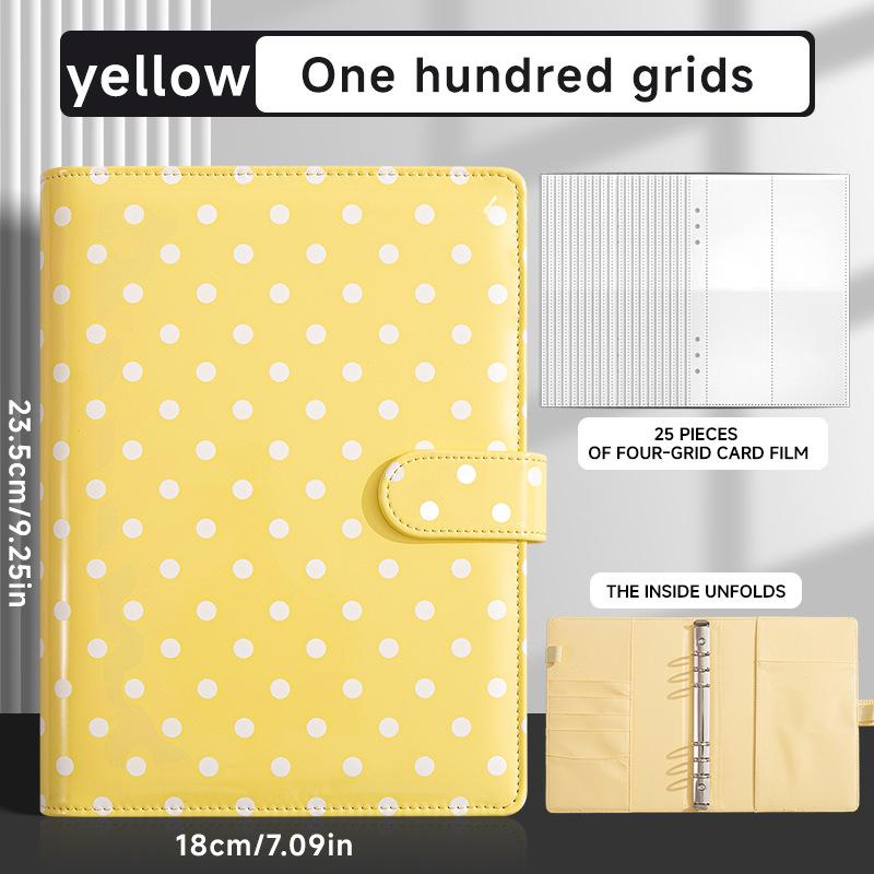 A5 Loose-leaf Account Notebook Spotted Cover Planner Custom Financial Organizer Multi-slot Work Journal Portable Record Book