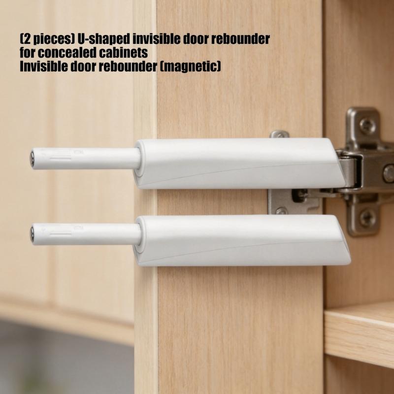 Magnetic Touch Catches Push Open Cabinet Door Hardware Not Needed Handle Smooth Quiet Operation Cupboard Latches for Home