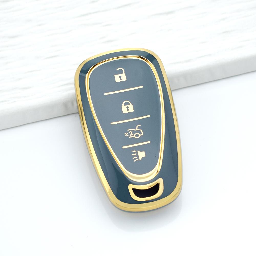 4 Buttons Car Key Fob Cover For Chevrolet Chevy Camaro Cruze Malibu Equinox Onix Spark Sonic Volt Key Case Chain Tpu Case Bag