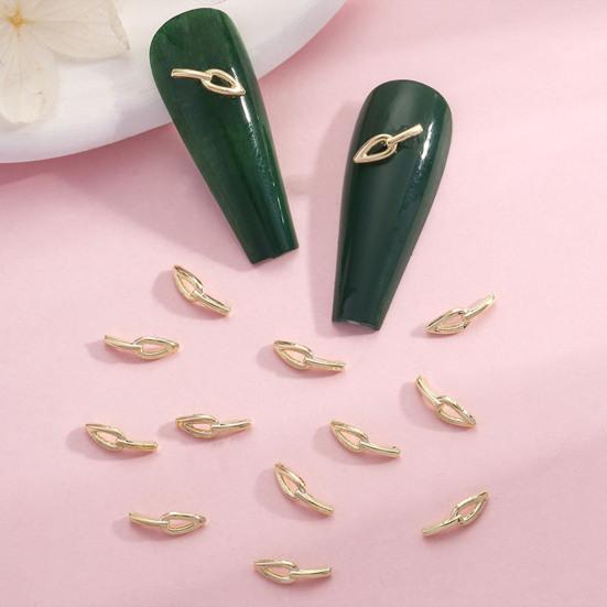 20Pcs Nail DIY Jewelry Hollow 3D Braid Art Bow Exquisite Alloy Japanese Nail Charm Decor