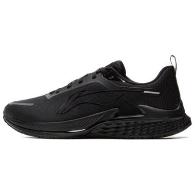 Li Ning Slip Resistant Abrasion Resistant Low Top Casual Running Shoes Men's Black ARBV003-2