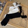 Womens Fashion Lace Mesh Knee Socks Sexy Patchwork Calf Socks Lace Socks for Ladies Decorations Long Fishnet Stockings
